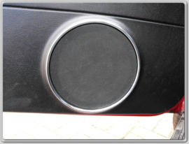 Fiat Coupe - Verchroomde aluminium achter speakerringen