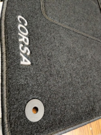 CLASSIC Velours automatten met LOGO Opel Corsa E 2014-2019