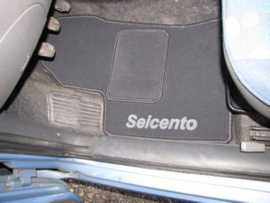 CLASSIC Velours automatten met logo Fiat Seicento 1998-2010