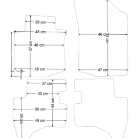 Toyota Aygo I 2005-2014 - Bijpassende set CLASSIC Velours automatten