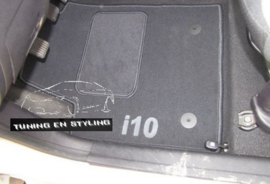 CLASSIC Velours automatten met logo Hyundai i10 2007-2013