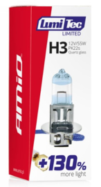 Halogeenlamp H3 12V 55W LumiTec LIMITED +130%