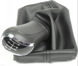 Audi Q5 8R 2008-2016 pookknop 6-versn.+ zwarte pookhoes met frame SET