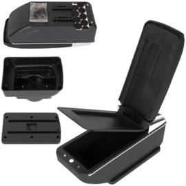 Opel Astra J 2009-2018 Armsteun met opbergdoos ZWART ECO LEDER + montagekit