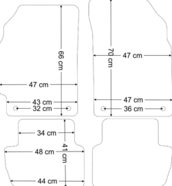 Chevrolet Spark III 2009-2015 - Bijpassende set CLASSIC Velours automatten
