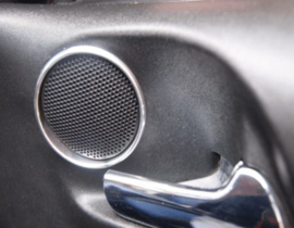 Opel Zafira A - verchroomde aluminium speakerringen