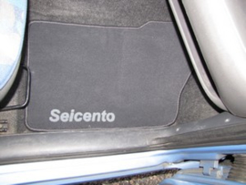 CLASSIC Velours automatten met logo Fiat Seicento 1998-2010