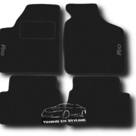 CLASSIC Velours automatten met logo Kia Rio I 2000-2005