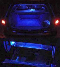 Blauwe 8 LED lampen C5W/C10W/C21W/SV8/5-8 12V, interieur verlichting