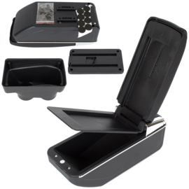 Peugeot 208 I 2012-2019 Armsteun, armleuning met opbergdoos zwart eco leder