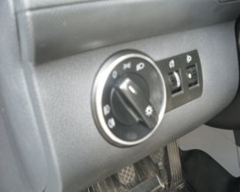 Volkswagen Caddy III  2004-2020 - Verchroomde aluminium licht schakelaar ringen