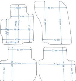 Mitsubishi Outlander III 09/2012-2021- Bijpassende set CLASSIC Velours automatten