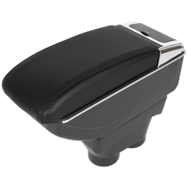 Peugeot 208 I 2012-2019 Armsteun, armleuning met opbergdoos zwart eco leder