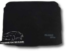 CLASSIC Velours Kofferbakmat met logo Peugeot 207cc