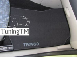 CLASSIC Velours automatten met logo Renault Twingo II 2007-2014