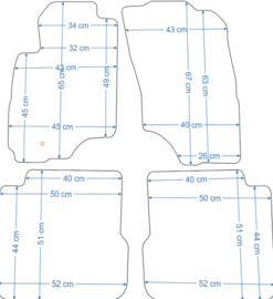 Mitsubishi Outlander I 2003-2006 - Bijpassende set CLASSIC Velours automatten