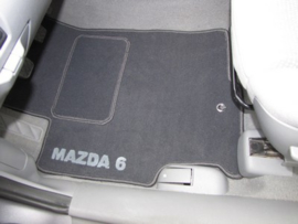 CLASSIC Velours automatten met logo Mazda 6 GG I 2002-2008