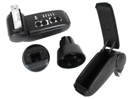 Skoda Citigo 2011-2019 - Verstelbare armsteun LUX, zwart stof