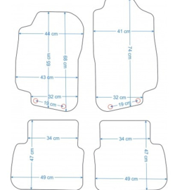 Saab 9-5 I 1997-2010 - Bijpassende set CLASSIC Velours automatten