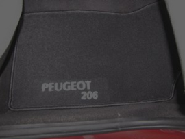 CLASSIC Velours automatten met logo Peugeot 206 1998-2012