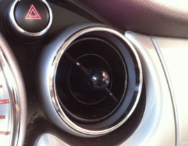 Mini Moris - Verchroomde  aluminium luchtinlaat ringen