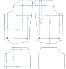 Classic Weluur Automatten Set – Opel Corsa C (2000-2006) met Borduursel Logo