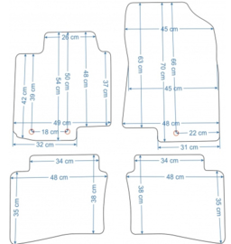 Hyundai i20 2015-2020  - Bijpassende set CLASSIC Velours automatten