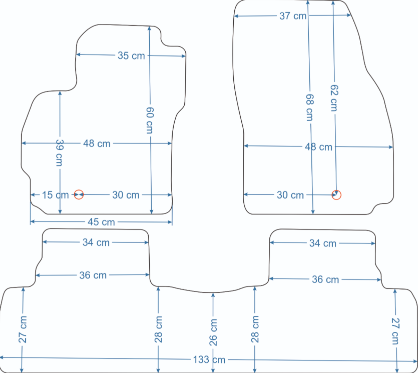 Mazda 5 I 2005-2010- Bijpassende set CLASSIC Velours automatten