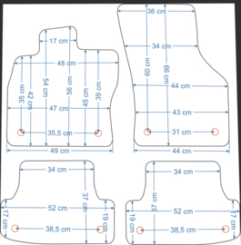 CLASSIC Velours automatten passend voor Audi A3 8V 2013-2020 3/5 deuren