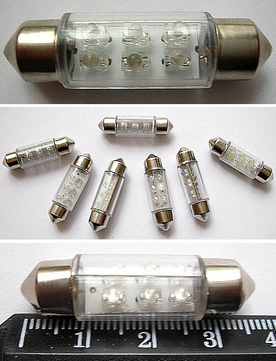 component Betasten stad Rode 6 LED lampen C5W/C10W/C21W, SV8, 5-8 12V, interieur verlichting | Led  lampen | TuningTM