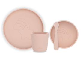 Dinerset Siliconen pale pink