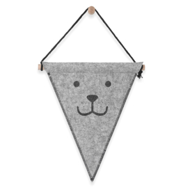 Jollein Vlag 25x30cm felt Bear grey