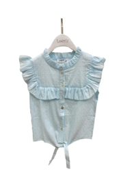 Strik blouse | Baby blue