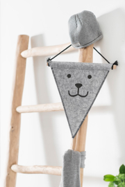 Jollein Vlag 25x30cm felt Bear grey