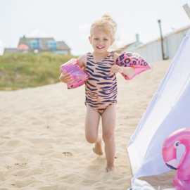 Swim Essentials Rosé gouden Panterprint Zwembandjes 2-6 jaar