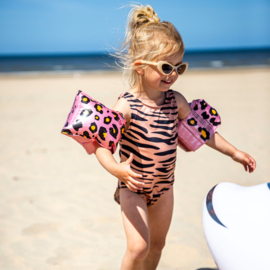 Swim Essentials Rosé gouden Panterprint Zwembandjes 2-6 jaar