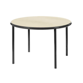 Wooden table round black - Muller Van Severen / Valerie Objects