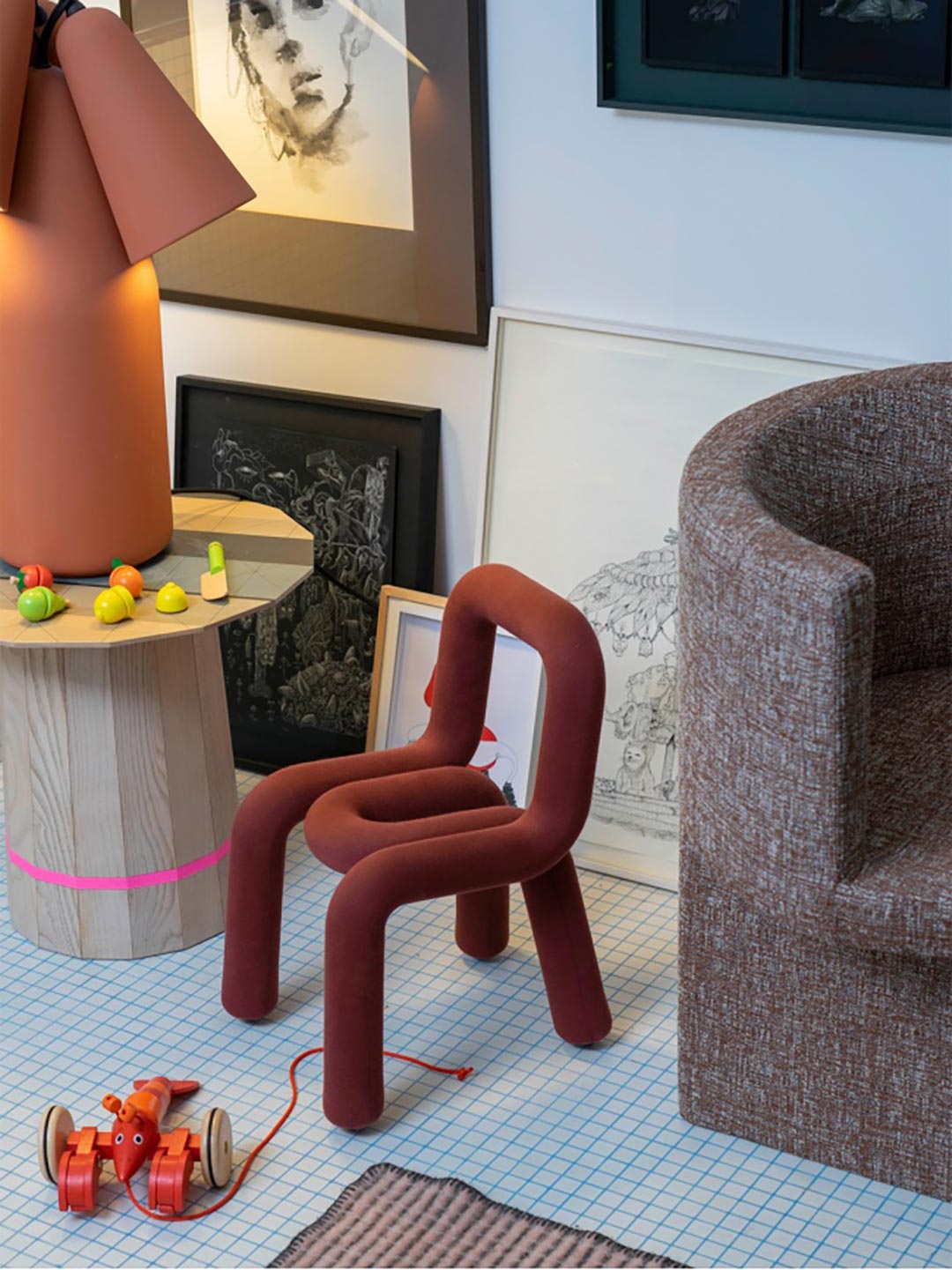 Mini Bold Chair Chestnut - Big-Game / Moustache