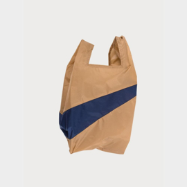 Shoppingbag M 'camel & navy' - Susan Bijl