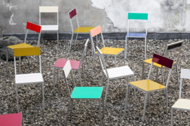 alu chair bordeaux pink - Muller Van Severen / Valerie Objects