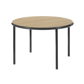 Wooden table round black - Muller Van Severen / Valerie Objects