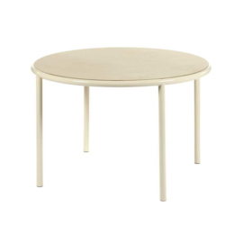 Wooden table round ivory - Muller Van Severen / Valerie Objects