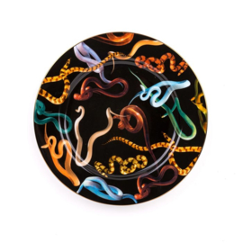 Seletti wears Toiletpaper Plate: Snakes / Slangen -  bord met print