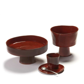 Servies La Mère - Diep bord met voet 25 cm Red - Marie Michielssen / Serax