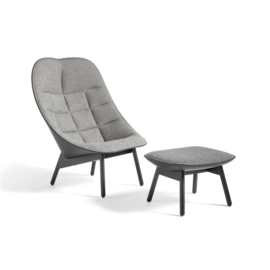 Uchiwa fauteuil Quilt - Olavi by HAY 12 / Sierra 1001 Black (leer)
