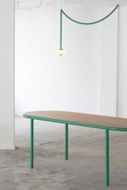 Wooden table oval green - Muller Van Severen / Valerie Objects