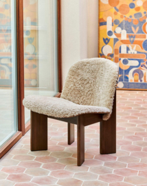 Chisel Lounge Chair Walnoot Schaapsvacht - HAY