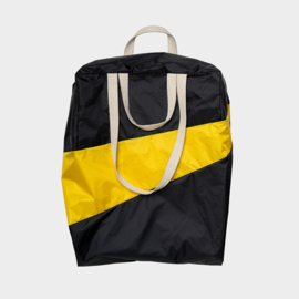 The New Stash Bag L 'Black & Sunflower' - Susan Bijl UNTITLED