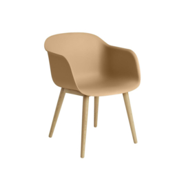 Fiber Kuipstoel, houten onderstel, ongestoffeerd - Muuto
