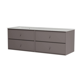 Wastafelmeubel 'SU2404' 141 x 48 cm, wasbak links - Montana
